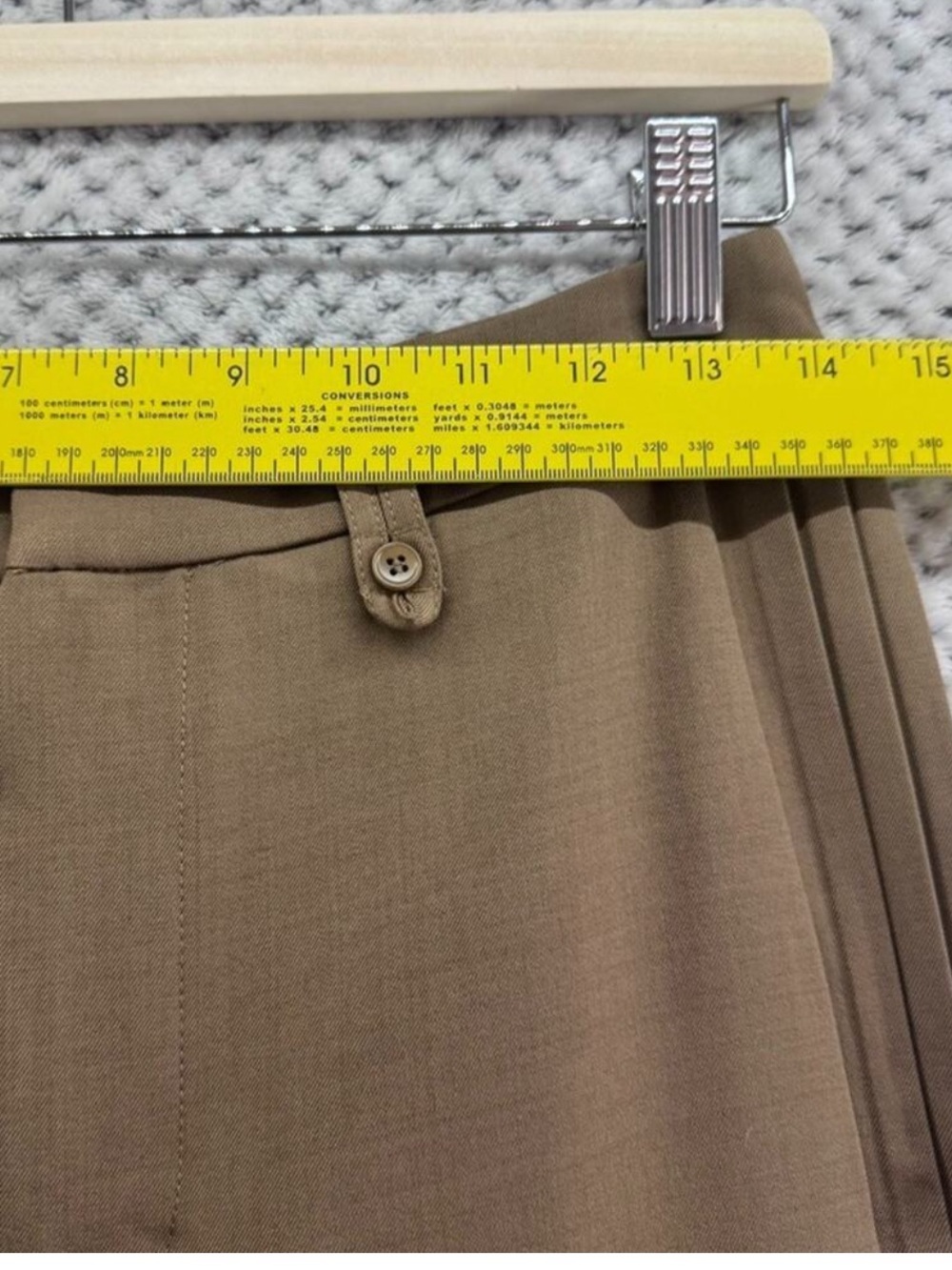 Commense Pants Womens S Brown High Rise Wide Leg Palazzo Pleaded Side Career New - Picture 4 of 5